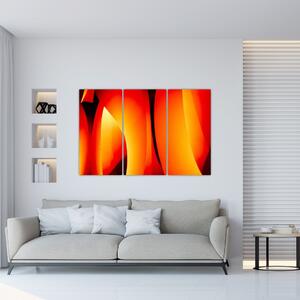 Oranžový abstraktný obraz (Obraz 120x80cm)