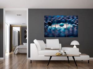 Obraz modré sklenené guľôčky (Obraz 120x80cm)