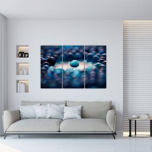 Obraz modré sklenené guľôčky (Obraz 120x80cm)