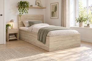 NovýNábytok.sk Jednolôžková posteľ 120 cm BRW Tetrix 6 (dub sonoma) (s roštom) (s úl. priestorom). Akcia -20%. Vlastná spoľahlivá doprava až k Vám domov. 1098486