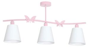 EUlight Detské stropné svietidlo Alice, 3x biele textilné tienidlo, p