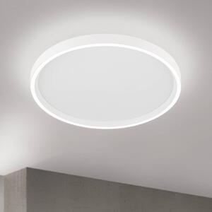 ORION stropné LED svetlo MASCA, biele, Ø 40 cm, kov, stmievateľné, Biela / opálová, Obývacia izba / jedáleň, Hliník, Moderný, Závesné svietidlo