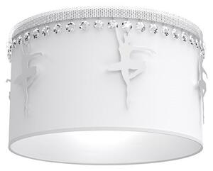 EUlight Detské stropné svietidlo Baletnica white I, 1x biele textilné tienidlo