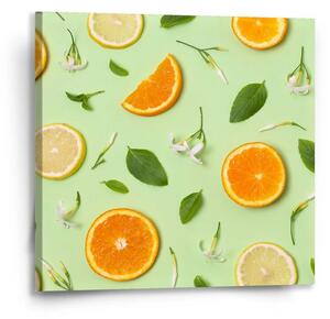 Sablio Obraz Citrus a kvet - 50x50 cm