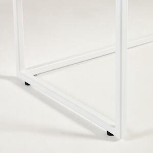 MUZZA Konzolový stolík noya 120 x 80 cm biely