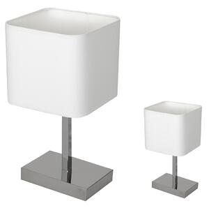 EUlight Stolná lampa Napoli, 1x biele textilné tienidlo, ch