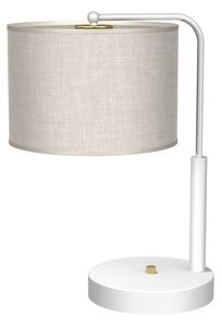 Stolná lampa Lino, 1x ľanové tienidlo, w