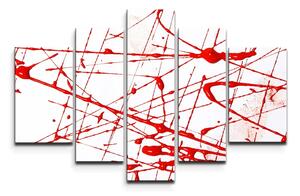 Sablio Obraz - 5-dílný Krvavé škvrny - 125x90 cm