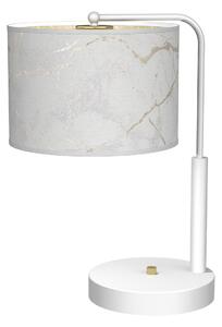 EUlight Stolná lampa Senso, 1x biele/zlaté textilné tienidlo, w