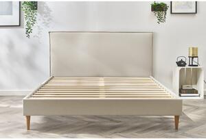 Béžová dvojlôžková posteľ Bobochic Paris Sary Light, 180 x 200 cm