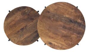 Sada 2 konferenčných stolíkov z mangového dreva HSM collection Nordic