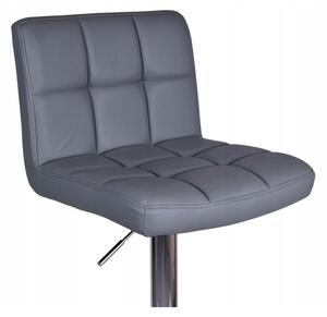 Barová kožená stolička ARAKO - šedá