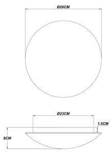 Globo 41770-16 - LED Stropné svietidlo PATRICIA LED/16W/230V 3000K pr. 26 cm