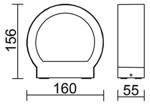 Globo 34313 - LED Vonkajšie nástenné svietidlo SLICE LED/6W/230V IP54