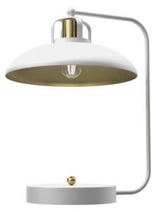 EUlight Stolná lampa Felix, 1x zlaté/biele kovové tienidlo, w/g