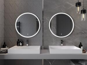 Mexen Gobi, LED okrúhle kúpeľňové zrkadlo s podsvietením 70 cm, 6000K, ochrana proti zahmlievaniu, 9801-070-070-611-00