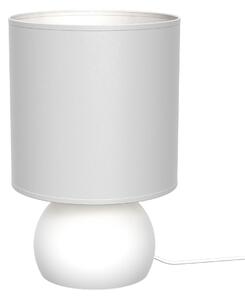 EUlight Stolná lampa Vicky, 1x biele textilné tienidlo, w