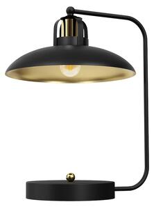 EUlight Stolná lampa Felix, 1x zlaté/čierne kovové tienidlo, b/g