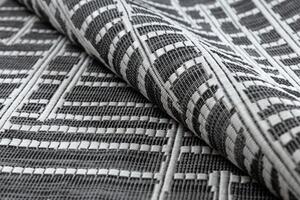 Dywany Łuszczów Kusový koberec Sion Sisal Trellis 22144 black/ecru – na von aj na doma - 80x150 cm