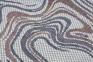 Dywany Łuszczów Kusový koberec Sion Sisal Waves 2836 ecru/blue/pink – na von aj na doma - 120x170 cm