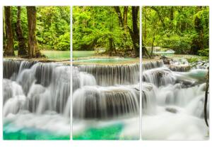 Obraz lesných vodopádov (Obraz 120x80cm)