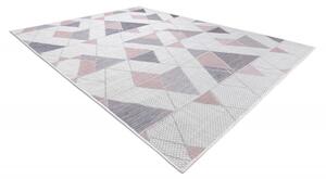 Dywany Łuszczów Kusový koberec Sion Sisal Triangles B3006A ecru/pink – na von aj na doma - 80x150 cm