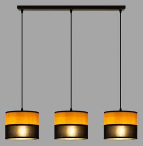 Luster na lanku ALBA 3xE27/15W/230V čierna/hnedá