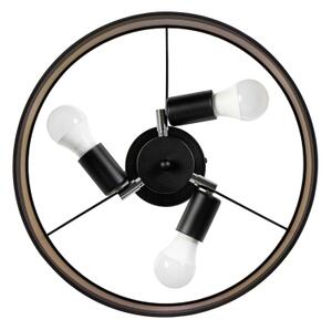 Prisadený luster ALBA 3xE27/15W/230V pr. 40 cm čierna/hnedá