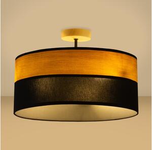 Prisadený luster ALBA 3xE27/15W/230V pr. 40 cm čierna/hnedá