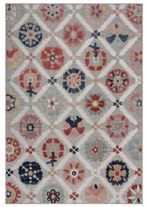 Flair Rugs koberce Kusový koberec Plaza Flora Grey – na von aj na doma - 120x170 cm