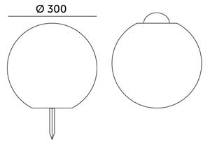 LED RGBW Stmievateľná solárna lampa LED/5W/3,7V 3000K IP54 pr. 30 cm