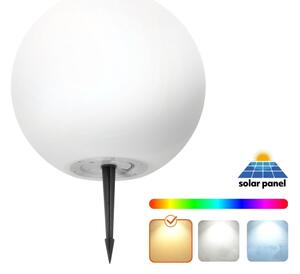 LED RGBW Stmievateľná solárna lampa LED/5W/3,7V 3000K IP54 pr. 30 cm