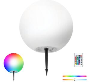 LED RGBW Stmievateľná solárna lampa LED/5W/3,7V 3000K IP54 pr. 30 cm
