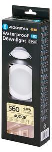 Aigostar- SADA 3x LED Vonkajšie podhľadové svietidlo LED/4,8W/230V 4000K IP65 biela