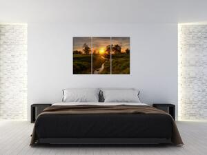 Západ slnka v údolí rieky, obraz (Obraz 120x80cm)