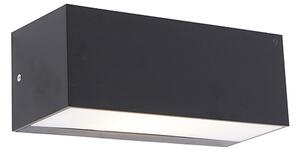 Inteligentné moderné nástenné svietidlo čierne IP65 vrátane WiFi A60 - Houks