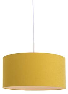 Závesná lampa biela so žltým odtieňom 50 cm - Combi 1