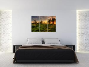 Západ slnka v krajine, obrazy (Obraz 120x80cm)
