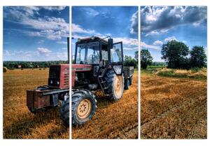 Obraz traktora v poli (Obraz 120x80cm)