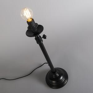 Klasická stolová lampa čierna nastaviteľná bez tienidla - Accia