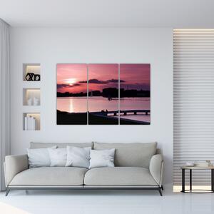 Západ slnka na vode, obraz (Obraz 120x80cm)