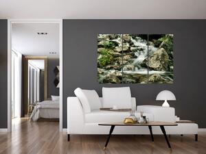 Horský vodopád - obraz (Obraz 120x80cm)