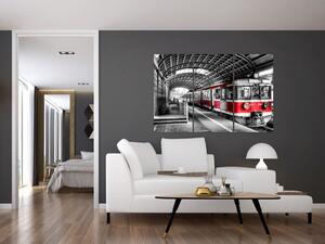 Vlaková stanica - moderný obraz (Obraz 120x80cm)