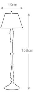 Feiss - Stojacia lampa LINCOLNDALE 1xE27/60W/230V bronz/béžová