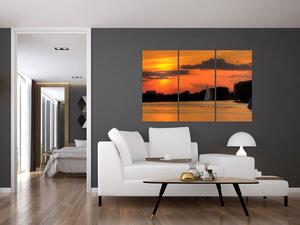 Západ slnka na vode - obraz na stenu (Obraz 120x80cm)