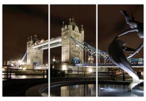 Nočný Tower Bridge - obraz (Obraz 120x80cm)