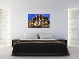 Osvetlené budovy - obraz (Obraz 120x80cm)