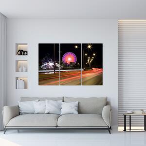 Nočné kolotoče - moderný obraz (Obraz 120x80cm)
