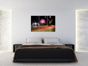 Nočné kolotoče - moderný obraz (Obraz 120x80cm)