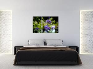 Modrá kvetina - obraz (Obraz 120x80cm)
